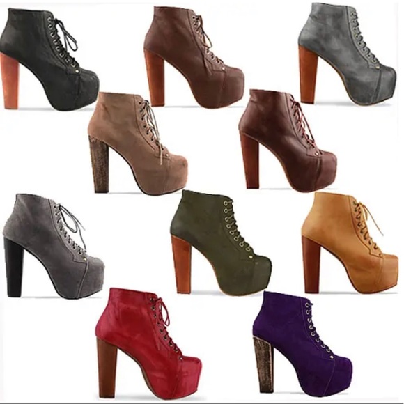 ❤️ Jeffrey Campbell Lita Booties Brown Leather 🤎 - Picture 7 of 9